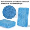 Sukh 6 Pack Microfiber Rectangle Sponge Detailing Pads - Microfiber Wax Foam Applicator Pads for Car Wax Applicator Pad 4.72x3.15 inch Blue