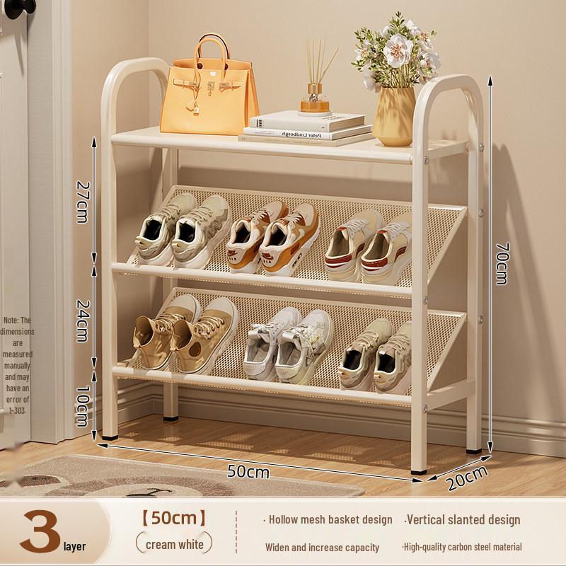 Compact Multi-Tier Shoe Rack for Entryways, Space-Saving Shoe Cabinet for Dorms and Small Rooms