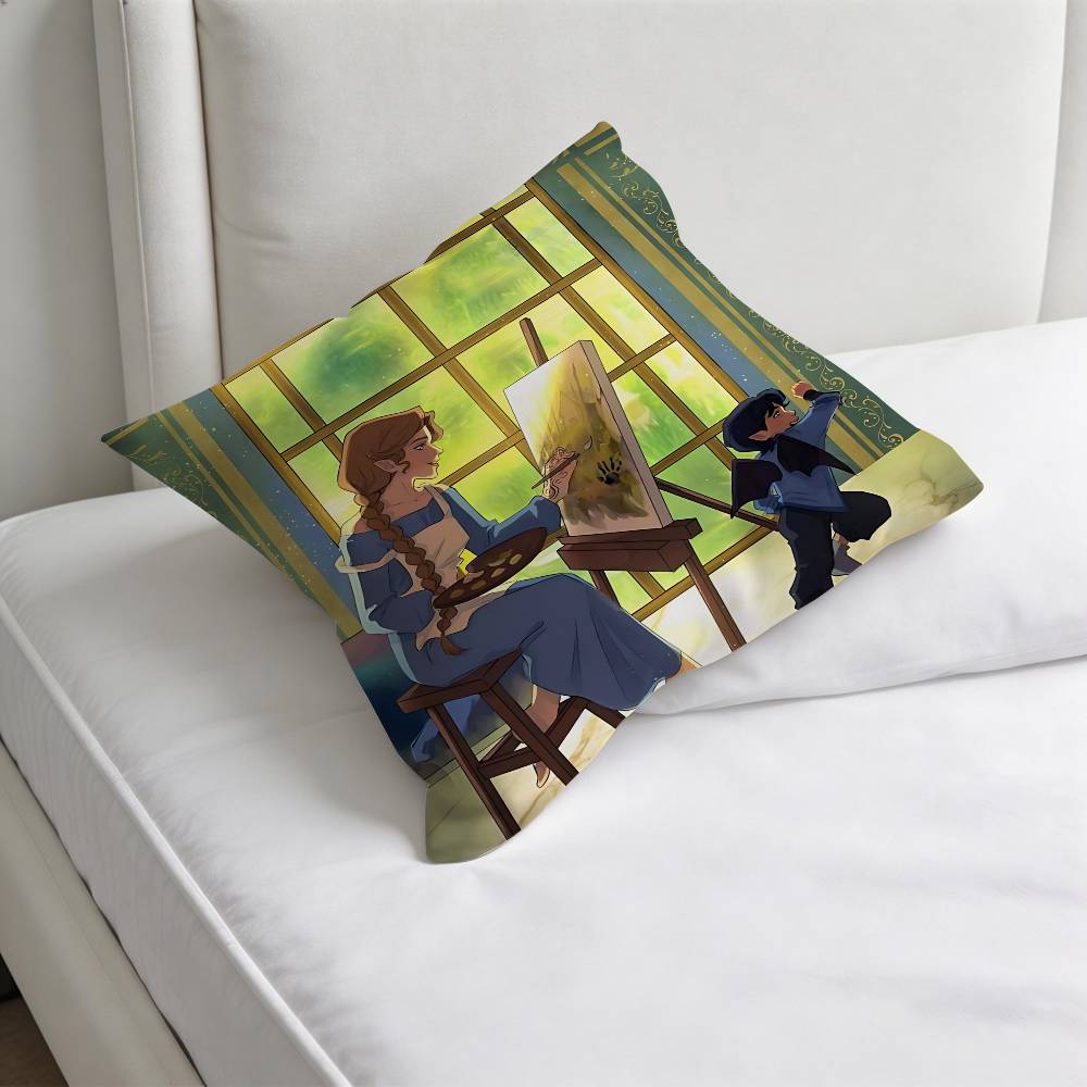 Acotar A Court of Mist Fury Printed Pillowcase Soft Polyester Pillow Cover Home Bedding Decor Print Gift No Pillow Core