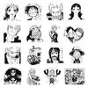 103065Pcs Black White Anime One Piece Stickers For Kids Diy Graffiti Motorcycle Skateboard Laptop Waterproof Cool Sticker Toys