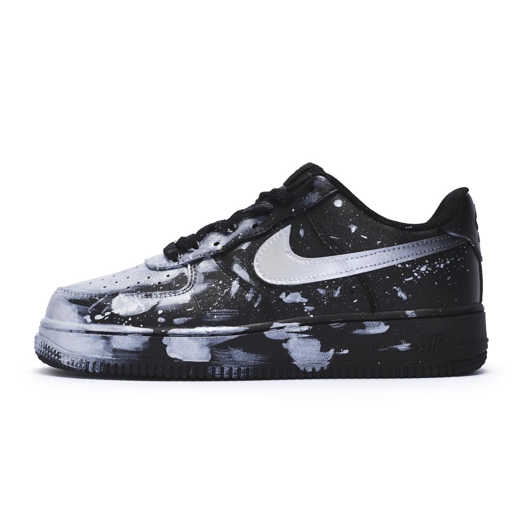 Nike Air Force 1 Skateschoenen Unisex Lage Top Zilver/Zwart CW2288-001(Team80-S-BOX)