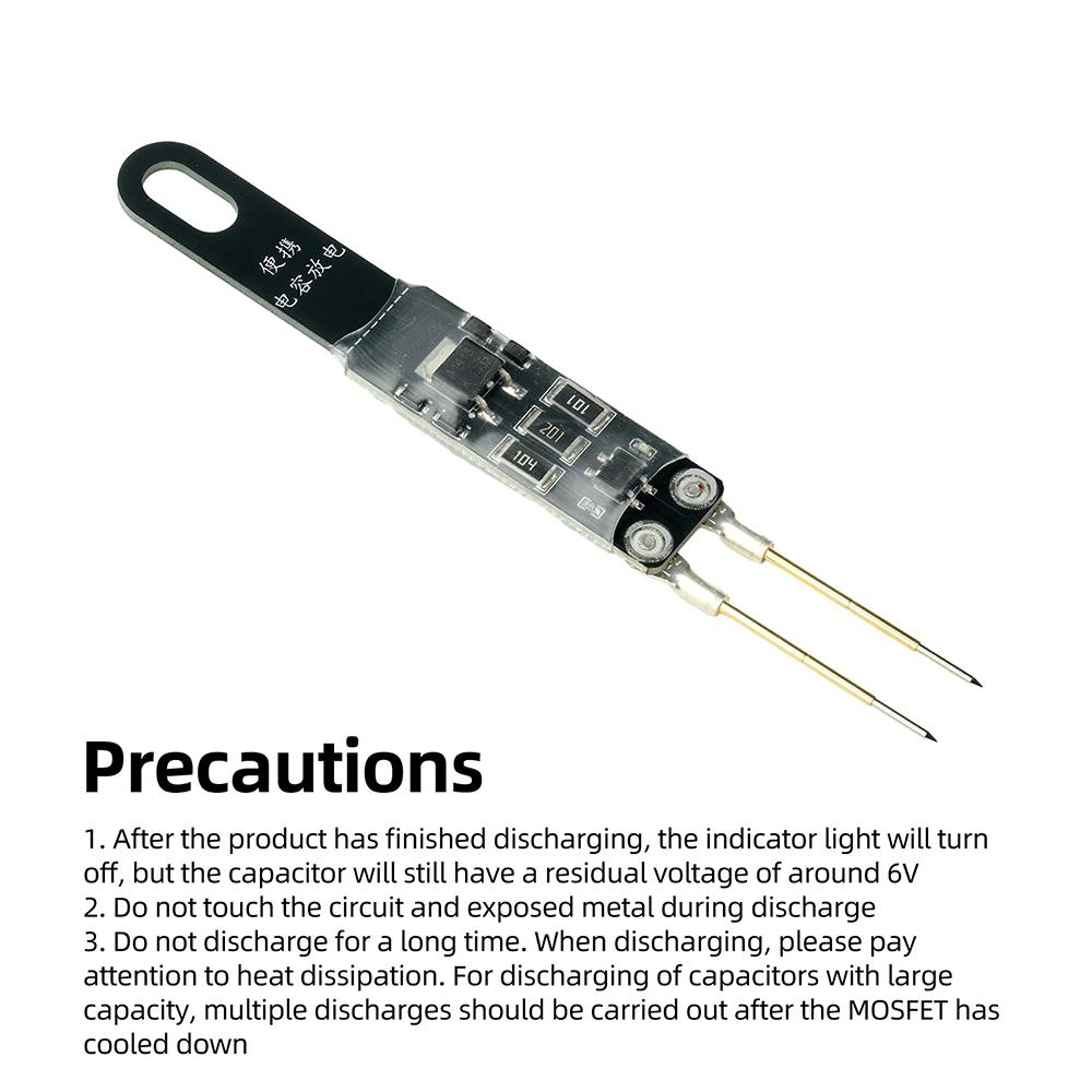 1000µF Capacitor Discharge Pen, Portable High-Voltage Discharge Pen, AC/DC High-Voltage Discharge, Maintenance and Testing Tool