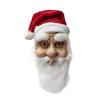 Weihnachtsmann Gesichtsmaske Natur Latex Bequem Atmungsaktives Design Kostümzubehör Für Feiertagsveranstaltung Und Familientreffen