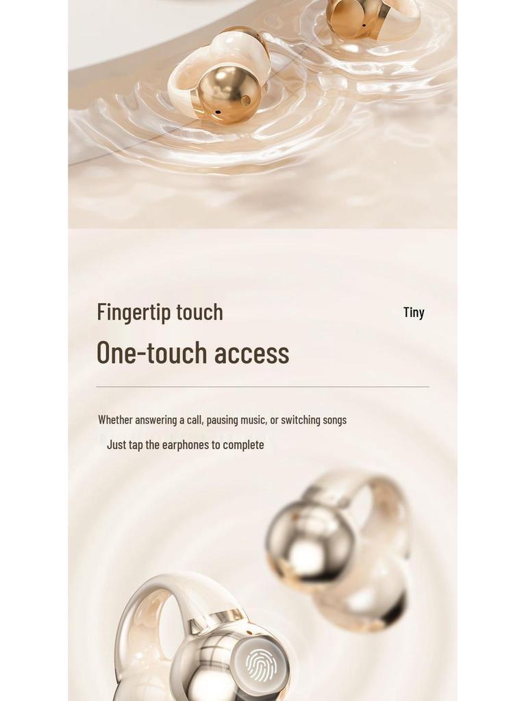 J07 Wireless Conductive Ear Clip Sports Earphones with Noise Cancelling