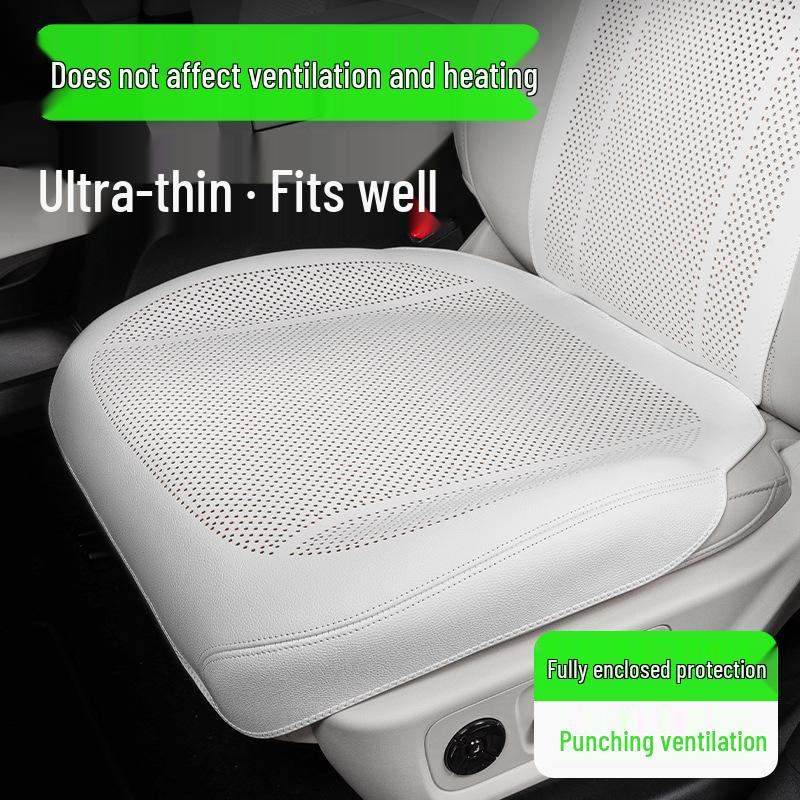 Universal Perforated Breathable Car Seat Cushion for Five-Seat Vehicles - Year-Round Ventilation