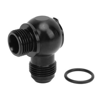 AN-10 To 1/2in NPT Banjo Adapter Fitting Aluminum Alloy Black High Load Capacity Banjo Adapter