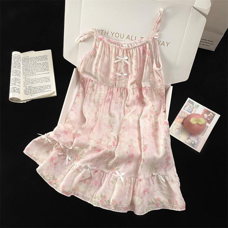 Girls Cotton Sleeveless Nightdress Princess Style Sleepwear Ages 8 Thin Lightweight Pajama Dress
