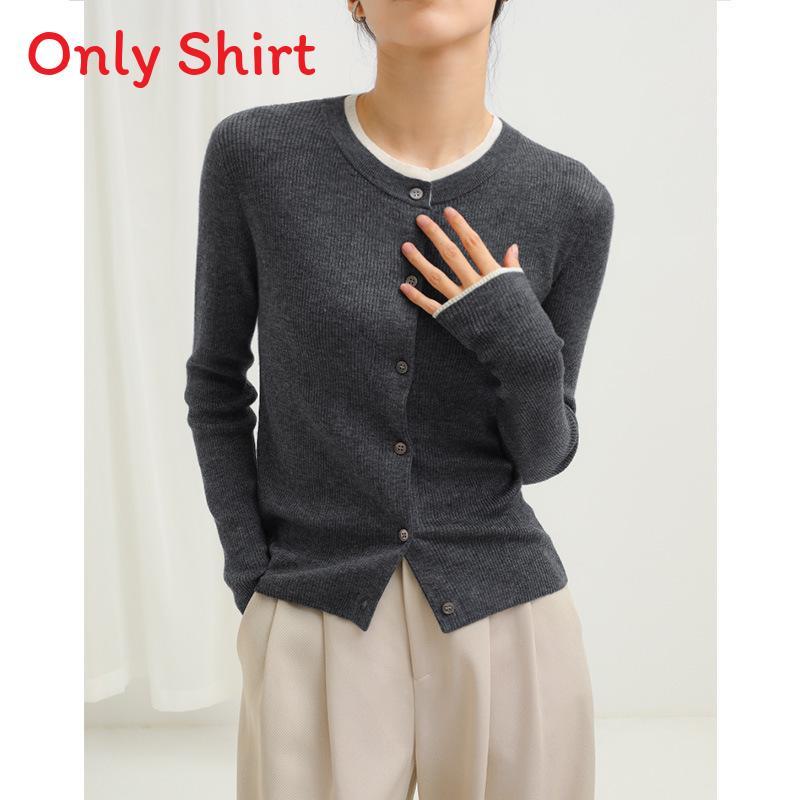 Womens Knit Cardigan With Fringed Design For Casual Fall Wear