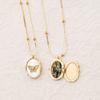 Zircon Photo Box Pendant Foldable Design Couple Chain Pendant Personalized DIY Accessories  Gifts
