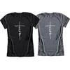 Dames T-shirt met korte mouwen, zomer, met geloofsletterprint, grafisch T-shirt, blouse, mode, in zacht en comfortabel materiaal