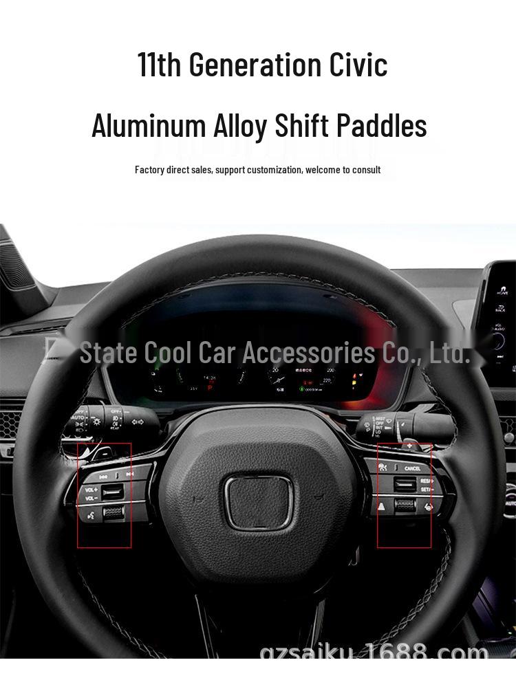 Aluminum Paddle Shifter for 11th Gen Civic Steering Wheel