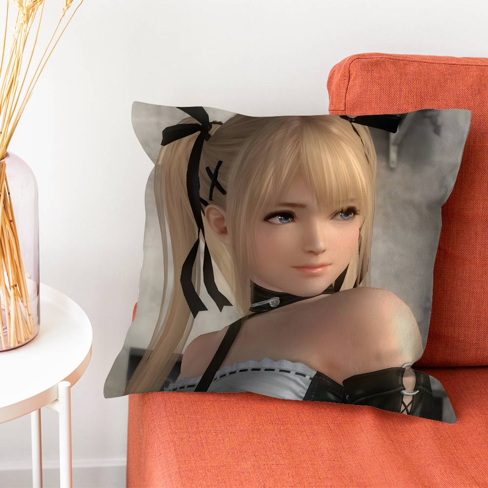M-Marie Rose D-Dead Or Alive Game Pillow Case Plush Fabric Soft Double-Sided Printed Sofa Warm Winter Home Gift Cushion Cover