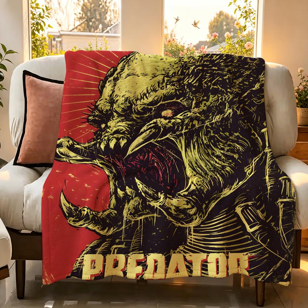 Movie P Predator Throw Flannel Throw Blanket Suitable for Sofa,Living Room,Bedroom
