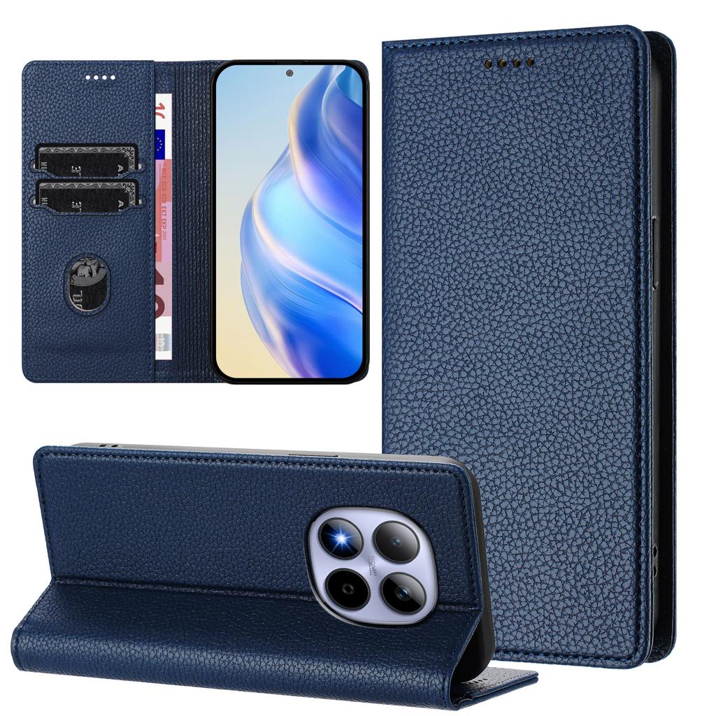 For Xiaomi Redmi Note 15 Pro 5G Wallet Case RFID Blocking Litchi Texture Leather Mobile Cover