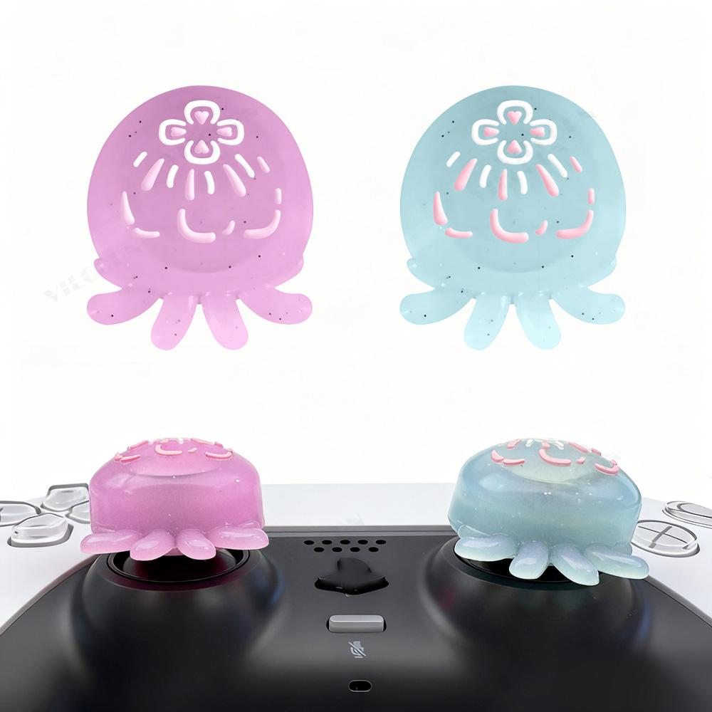 Niedliche Analoge LED Joystick Daumenkappen für PS5/PS4 Controller für Xbox Series X/S & Xbox One & Switch Pro Kawaii Joystick