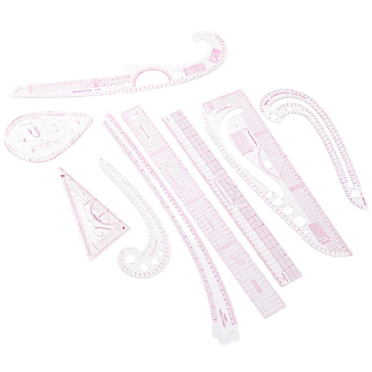 

PVC French Ruler 9 Piece Sewing Essential For Professional Garment Construction 1