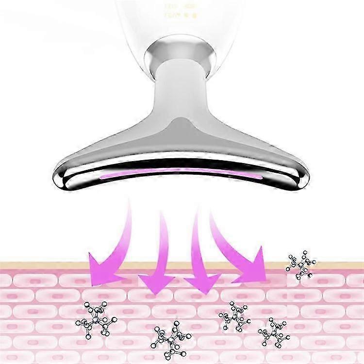 ES-1081 Professional Neck Rejuvenation Device with Multi-Color LED Light Therapy for Facial Lifting and Anti-Aging Skincare