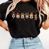 Disney Ladies High Flying Donald Duck Minnie Daisy Pluto Wreath Leaves Pumpkin Soft Round Neck 100% Pure Cotton Printed T-shirt