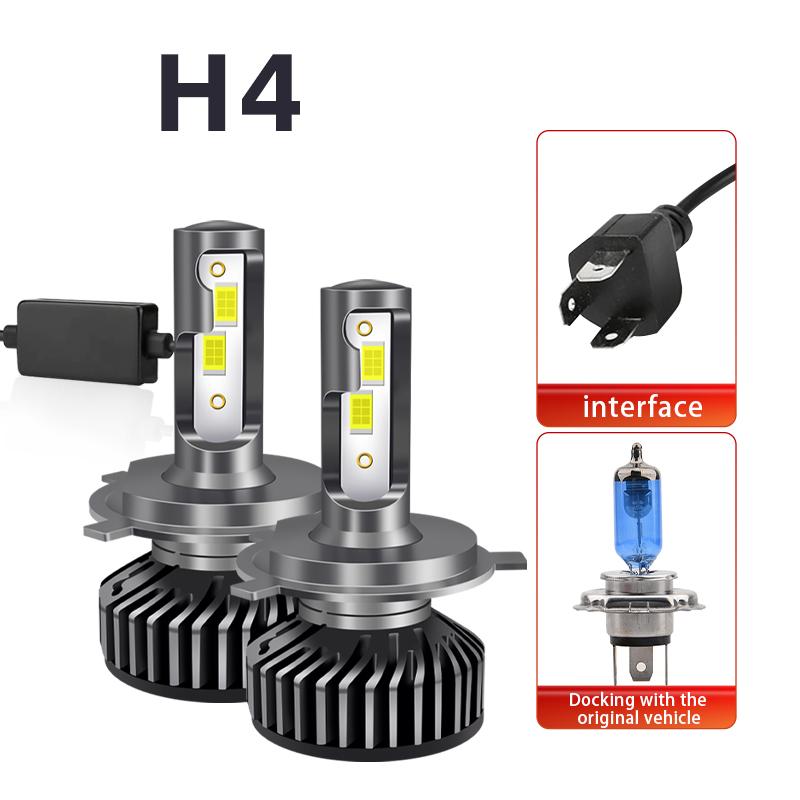 قطعتان من مصابيح السيارة الأمامية LED صغيرة الحجم فائقة السطوع H4 H7 20000 لومن H1 H11 LED ضوء H8 HB3 HB4 9005 9006 9012 6500 كلفن 4300 كلفن 8000 كلفن مصباح السيارة 12 فولت 24 فولت