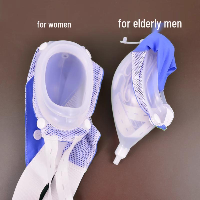 Unisex Silicone Urinal and Fecal Collection Bag for Bedridden Individuals