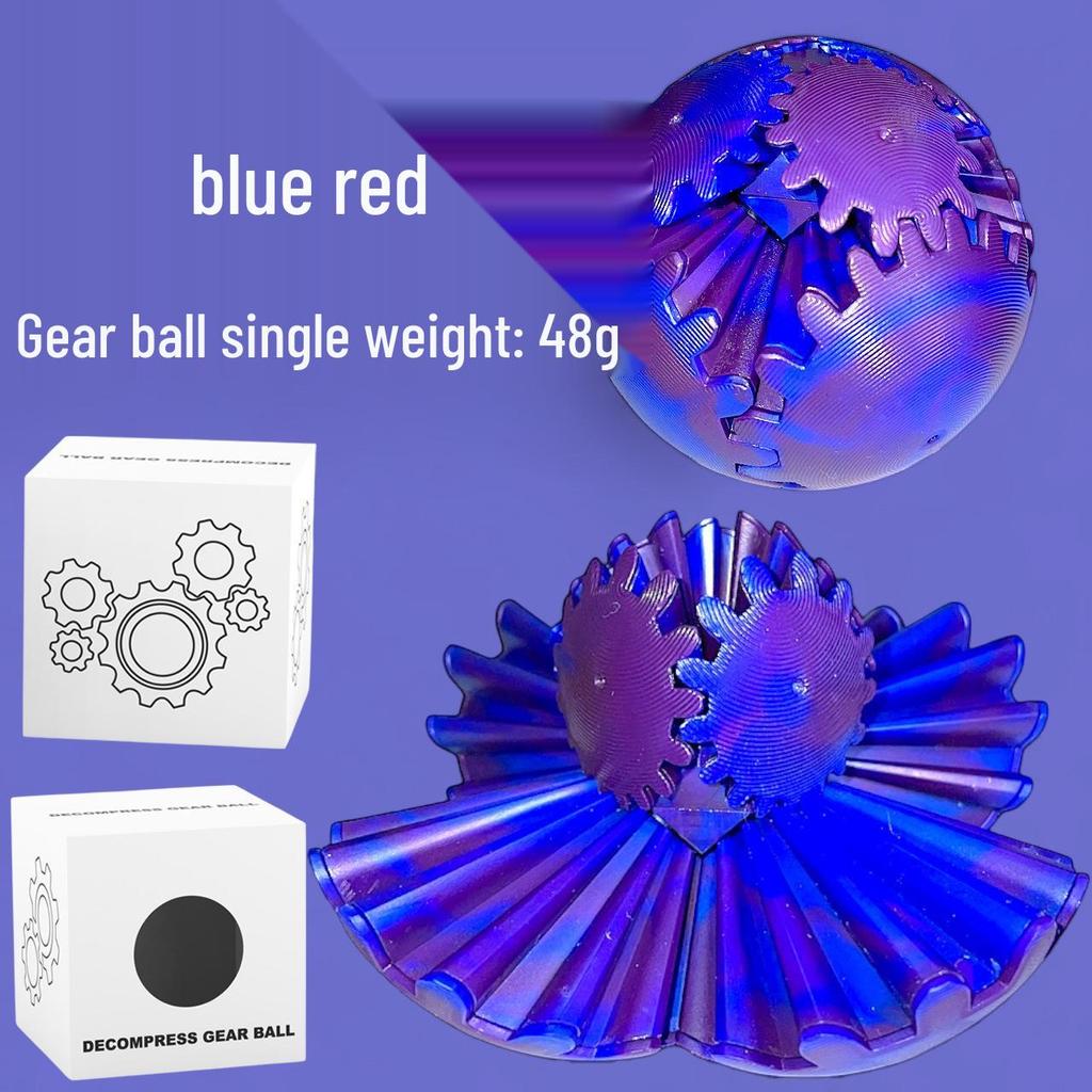 3D Colorful Gear Ball Figurine: Rotating Creative Toy for Kids