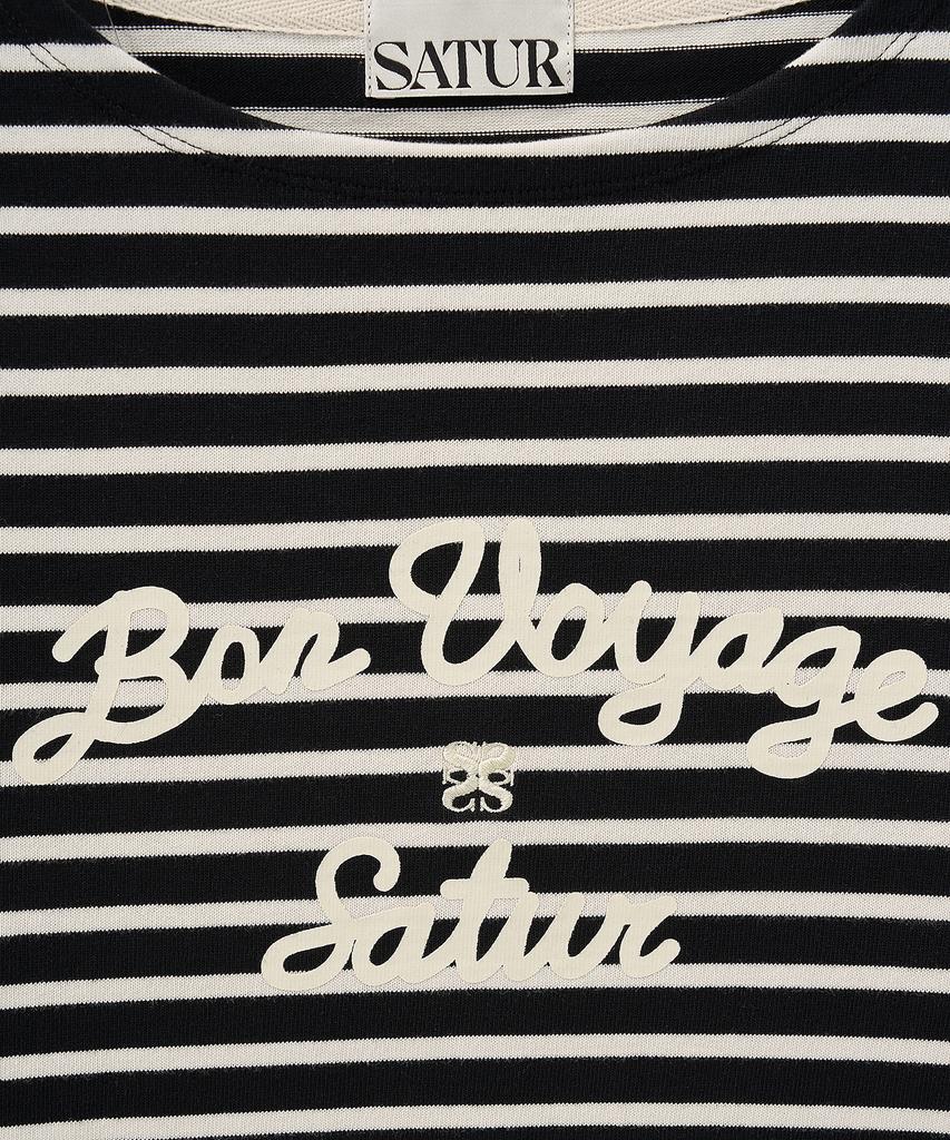 Seteo (W) Bon Voyage Border Long Sleeve Black
