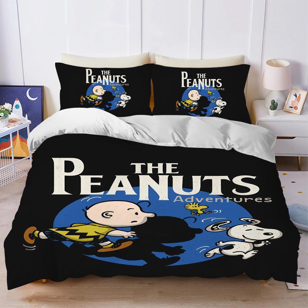 Cartoon Dog S-Snoopys Duvet Cover Set Soft Wash Bed 3 Piece Summer Comfortable Student Dormitory Home Baby Bedding Best Seller