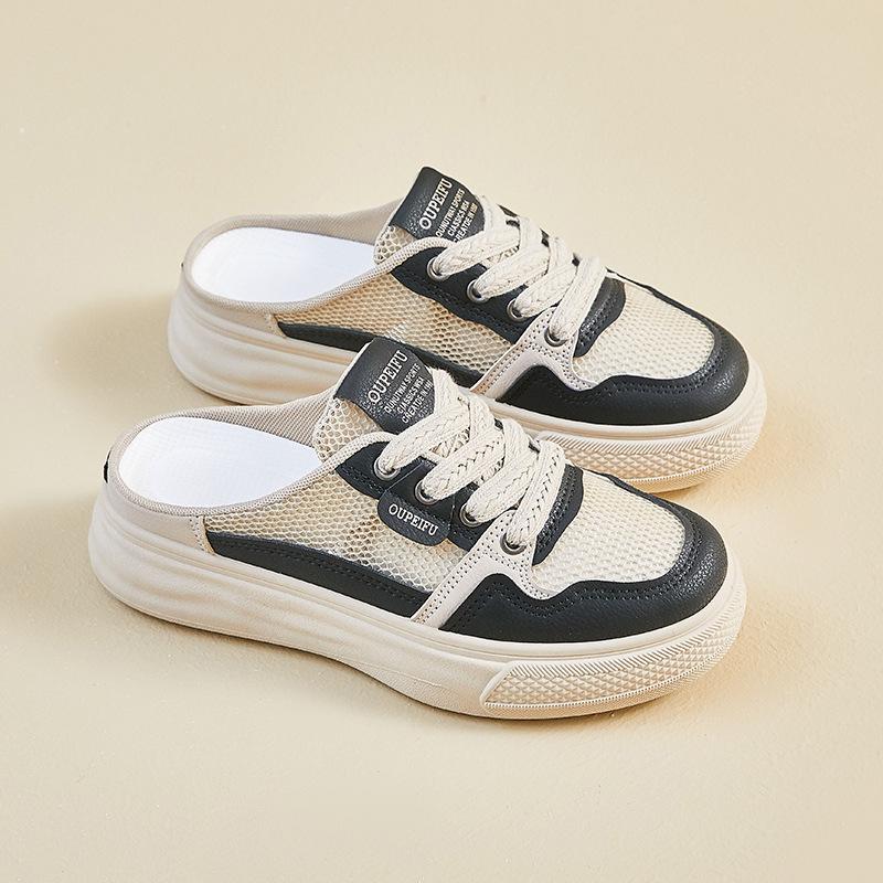 

Летние полуподдерживающие белые туфли нового стиля для студенток, чтобы увеличить рост и дышащая сетка 40