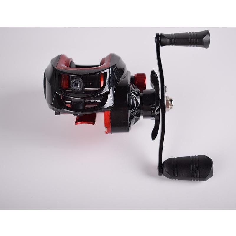 Red and Black Fishing Reel 7.2:1 Spool Saltwater Freshwater General Maximum Resistance 8 Kg High Quality Bearing Fishing Gear
