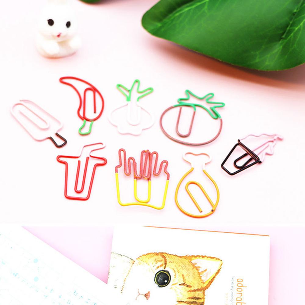 10 Pieces Cartoon Vegetabl Creative Carrot Metal Office School Supplies Cute Paper Clips Gift
