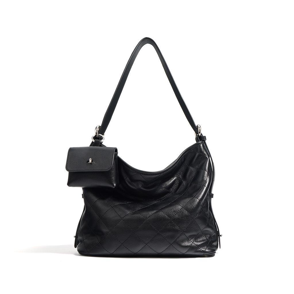 Retro Leather One-shoulder Crossbody Bag Large Capacity Commuting Bag Women's Bag Tote Bag Niche Single Shoulder