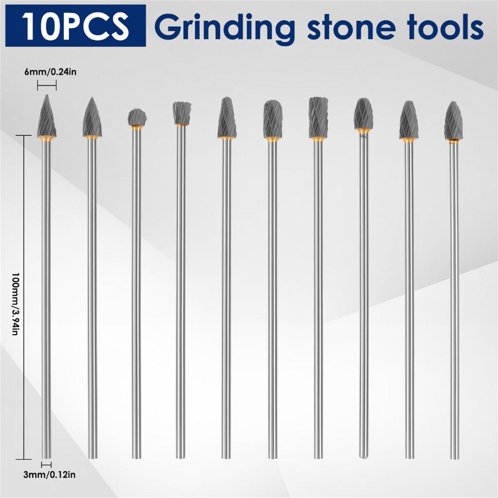 40PCS Carbide Burr Set, Hard Alloy Tungsten Steel Double Cut Rotary File Milling Cutter Head, Woodworking Grinding Carvin Tool