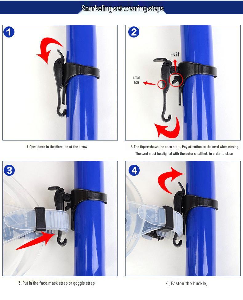 Wave Pro Snorkel Set: Silicone Dry Snorkel & Large Frame Prescription Diving Mask