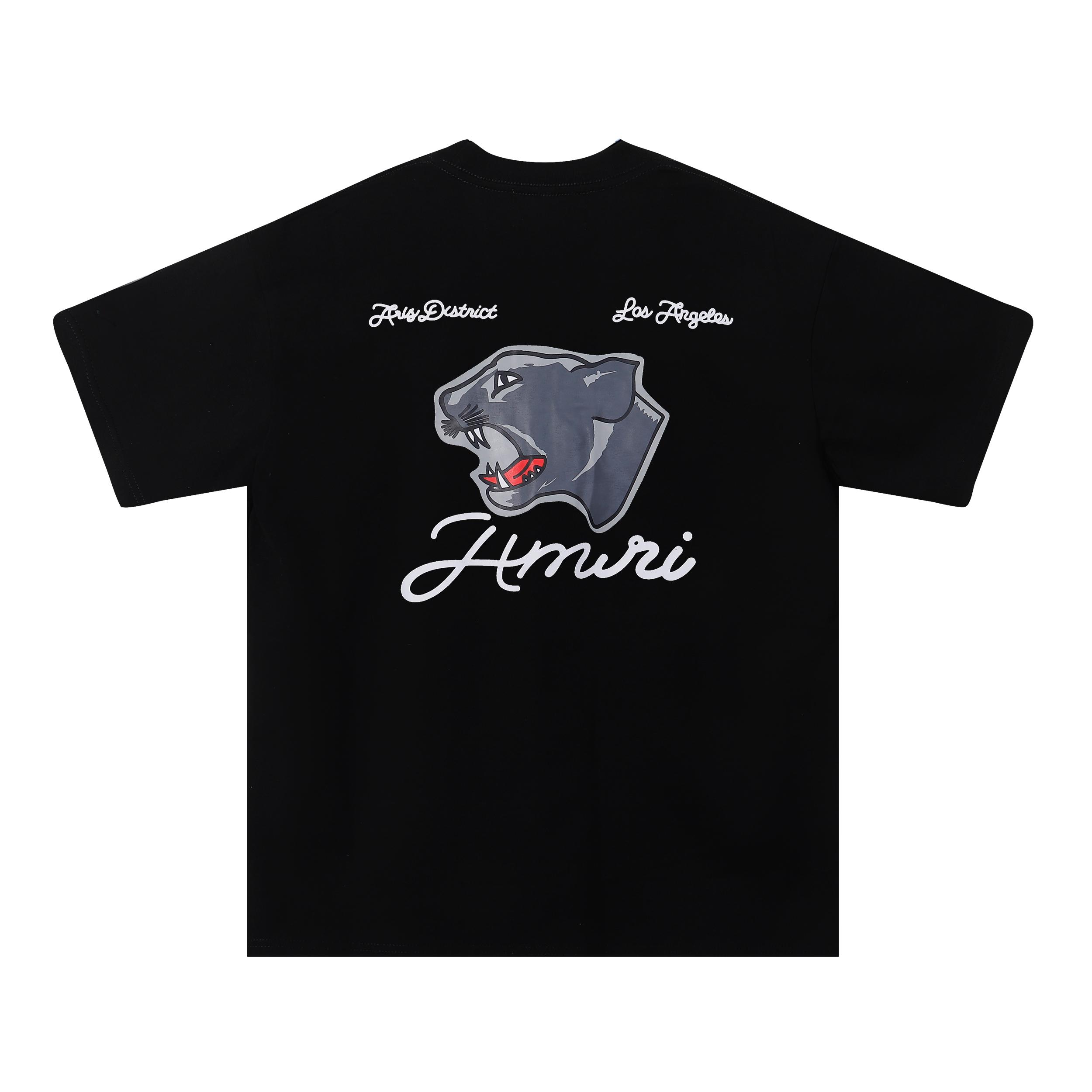 

735 Amiri 2025 Summer New Men s and Women s Loose High Quality Cotton Plus Size T-shirt Couple T-Shirt Leopard print with letters XL