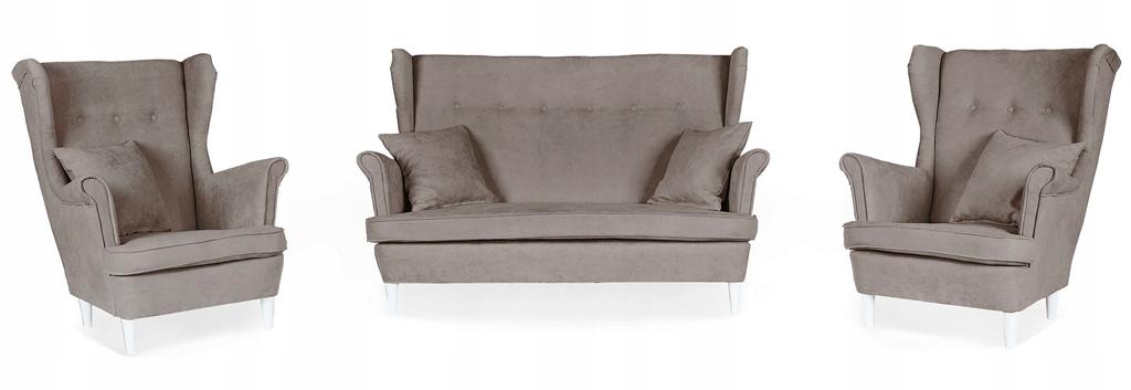 Sofa Kanape Ohrensessel Ari skandinavisch nicht ausklappbar Family Möbel grau beige