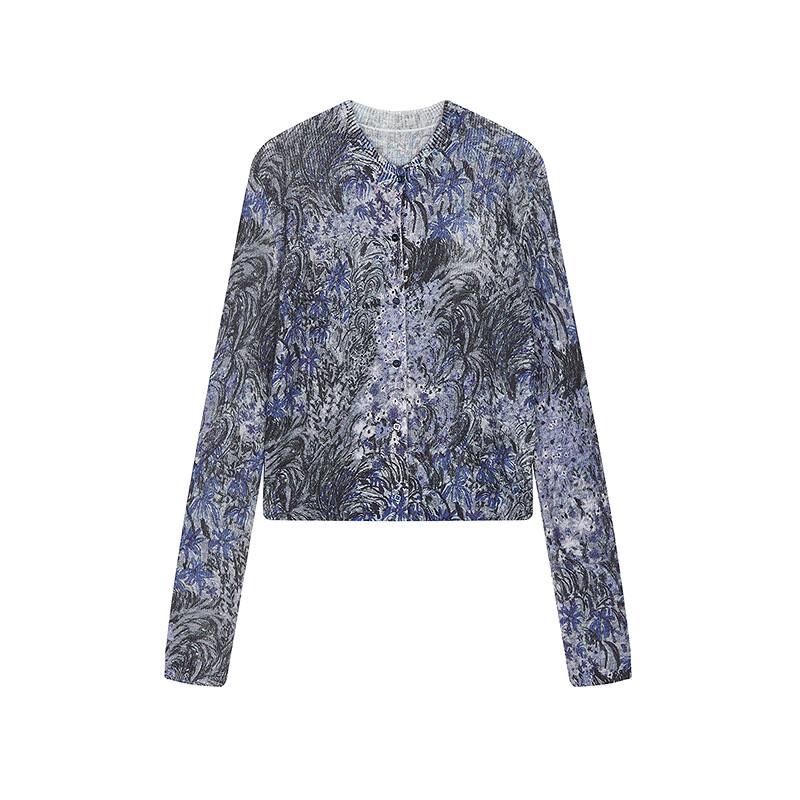 JNBY 2025 Autumn Round Neck Knit Cardigan