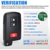 Schlüsselanhänger Smart Sender schlüssellose Fernbedienung Ersatz für Toyota RAV4 Prius C 2013-2019 281451-0020 G Board HYQ14FBA 89904-52290 3 Tasten
