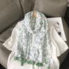 New Design Brand Women Floral Scarf Fashion Print Cotton Autumn Winter Warm Scarves Hijabs Lady Pashmina Foulards Bandana Muslim