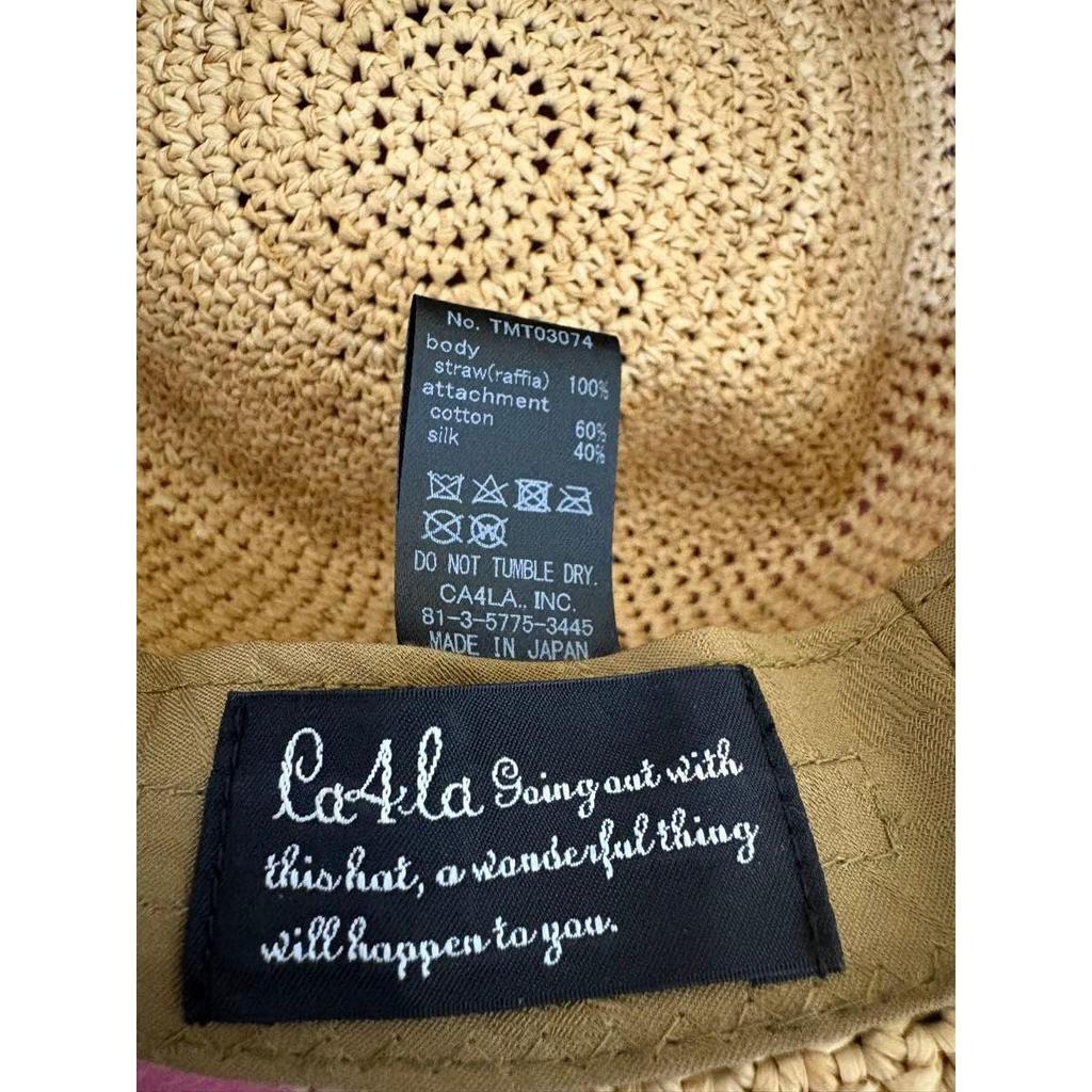 Used CA4LA Kashira raffia hat with cotton ribbon silk