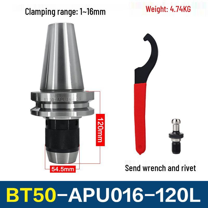 Self-Locking Tapered Tailstock Drill Chuck for CNC Lathe & Milling Machine