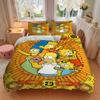 3Pcs Simpsons Family Celebration Bedding Sets For All Sizes New 3D Printed Bed Cover Comforter Duvet Cover Pillowcase Bedroom Decoration