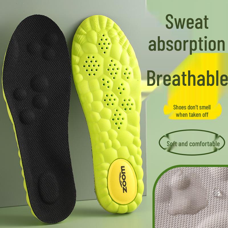 Men's 4D Cloud PU Massage Arch Insole - High Elasticity, Shock Absorption, Odor Resistant, Sweat Absorbing Sports Insole.