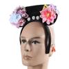Ancient Chinese Qings Costume Flower Hairband Wedding Hairband Theme Party Gathering Headband Stage Performances Props