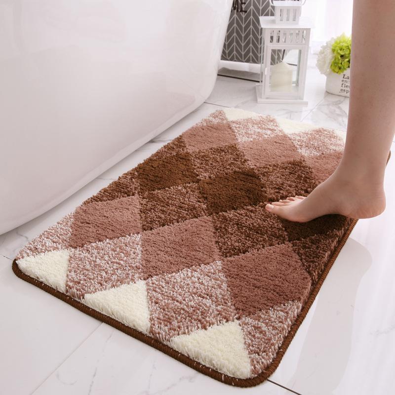 Gradual change flocking home floor mat carpet toilet bathroom non-slip mat entry porch absorbent foot pad non-slip absorbent