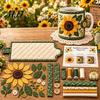 Creative Quilt Supplies for Teens Quilted Mug Cozy DIY Kit, Hummingbird Butterfly Flower Garden Sleeve Fabric Crafting Projects Sewing Craft