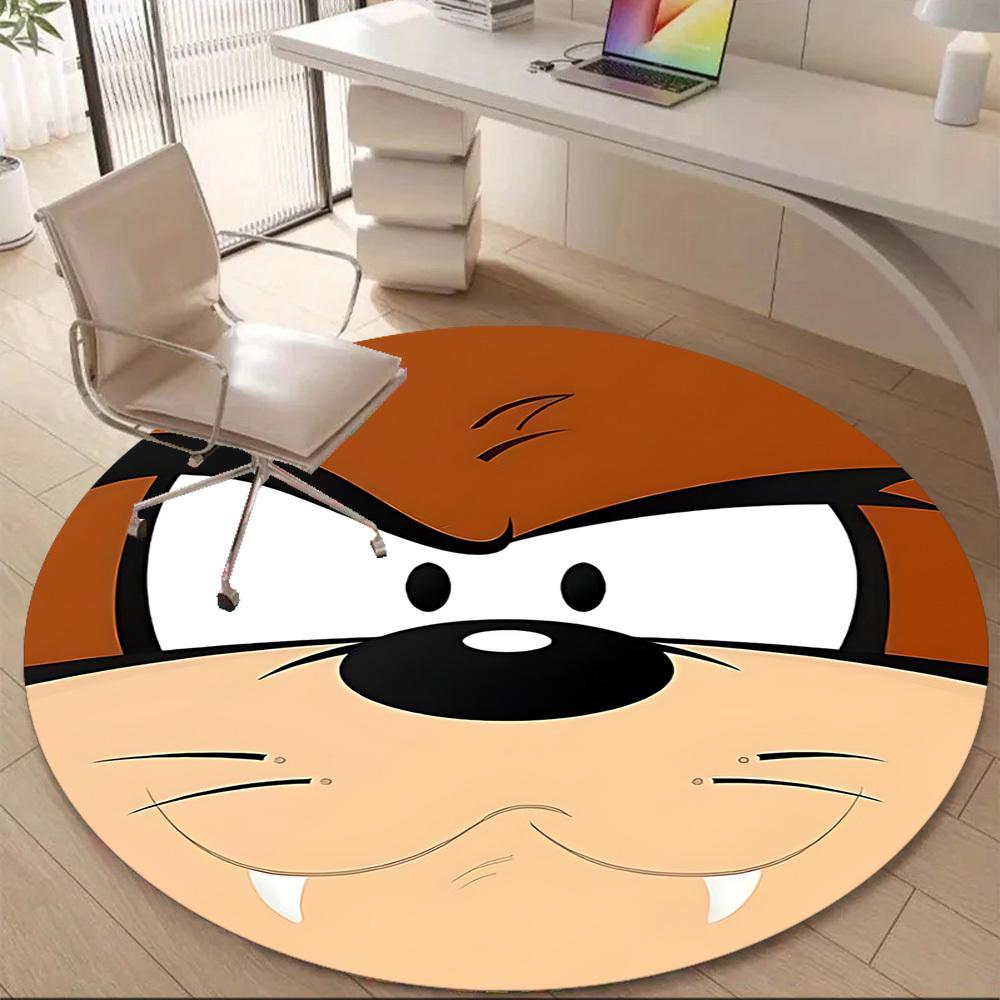 1PC Looney Tunes Cartoon Office Round Area Rug, Indoor Mat Suitable For Office, Under Office Chairs Bedroom Living Room Home Decor DT1212046