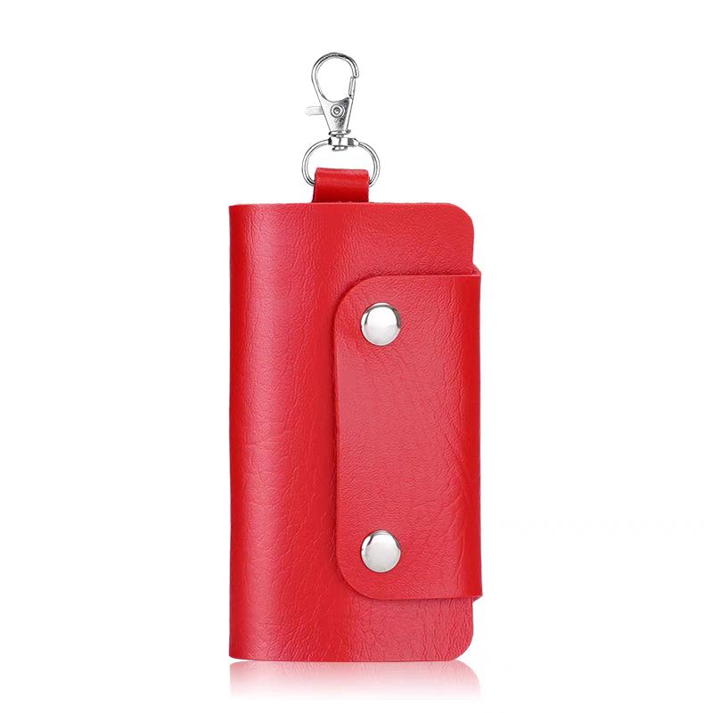 

Women Men PU Leather Car Key Holders Keys Organizer Key Wallets Car Keychain Leather Housekeeper Key Wallet Cover червоний