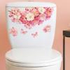 Aquarell Pastell Rosa Pfirsich Badezimmer Toilette Dekoration und Verschönerung Aufkleber