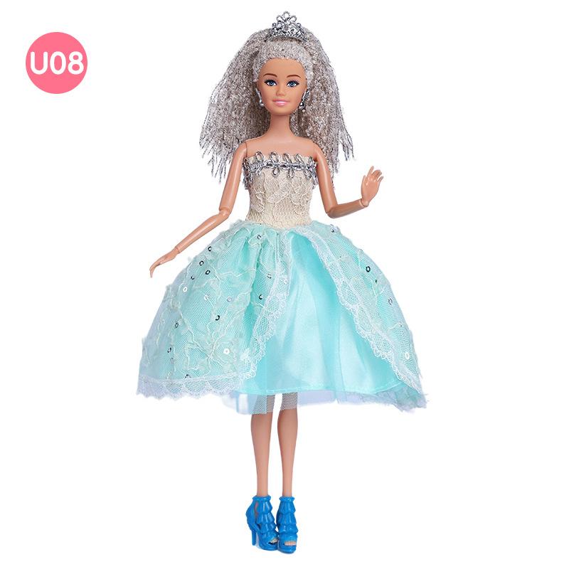 

Кукла Барби 30 см с грязными косичками, европейская и американская личность, многосуставной подвижный целый комплект упакованной кукольной кружевной одежды U08