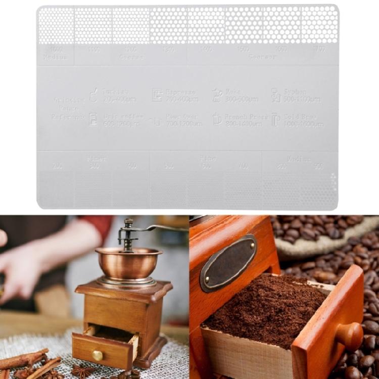 Coffee Powder Grinding Thickness Reference Comparison Card Grinder Grinding Powder Thickness Comparison Scale for Coffee